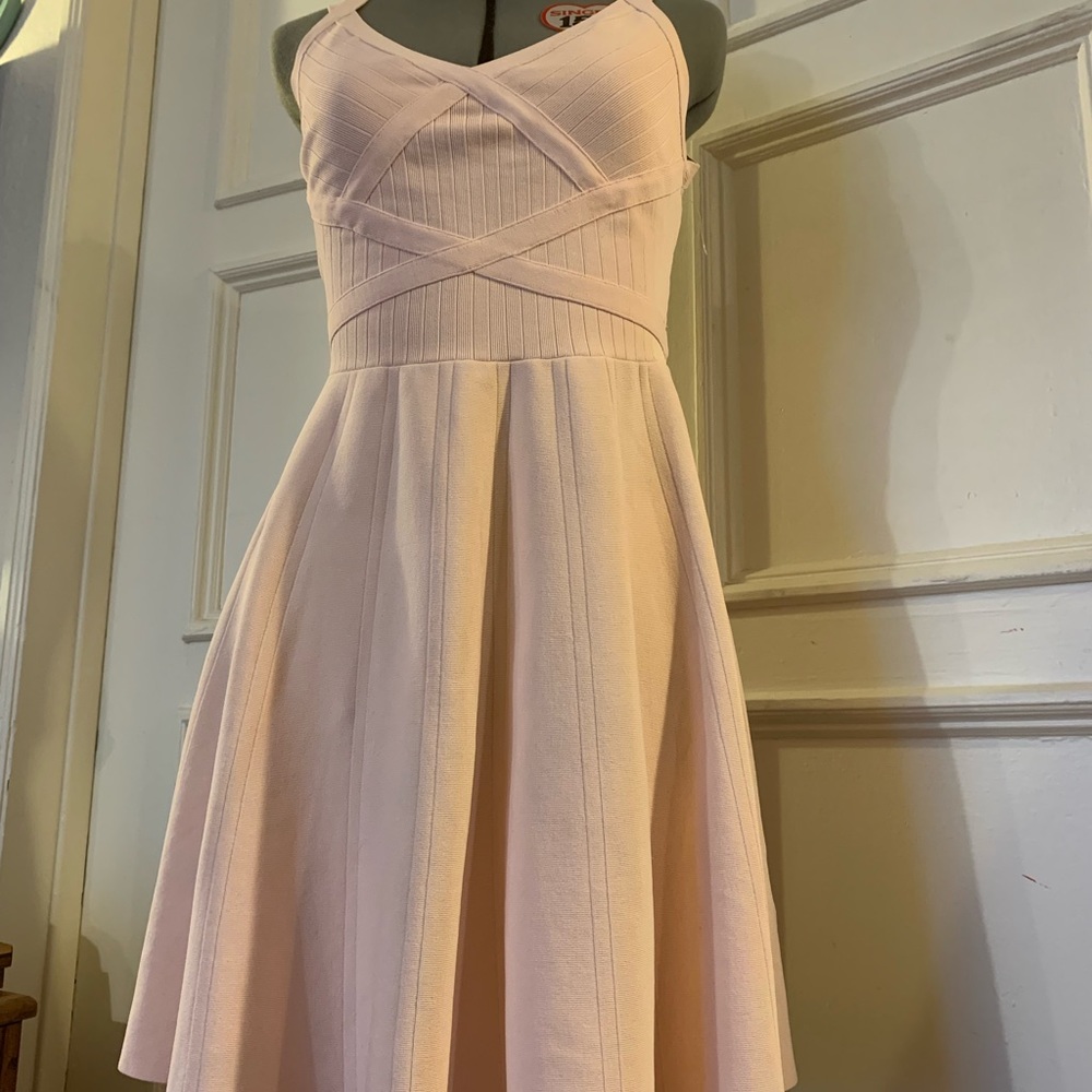 GUESS fit flare bandage style dress (stain) on back see picture still very cute